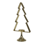 Outdoor Living - Kerstboom Aurum met windlicht alu goud 50cm