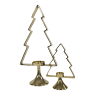 Outdoor Living - Kerstboom Aurum met windlicht alu goud 50cm