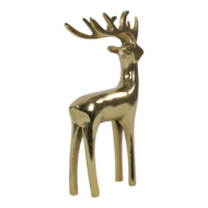 Outdoor Living - Figuur staand Hert alu goud 13x8x20cm