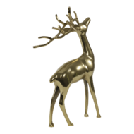 Outdoor Living - Figuur staand Hert alu goud 30x15x48cm