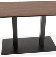 Maysun - Design Eettafel - JAILY Walnoot - Zwart 150x70cm