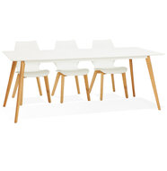 Maysun - Design Eettafel - SAMMY Wit 200x90cmMaysun - Design Eettafel - SAMMY Wit 200x90cm