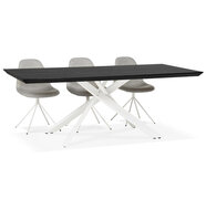 Maysun - Design Eettafel - ROXAN Zwart - Wit 200x100cm