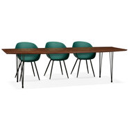 Maysun - Design Eettafel - STACY Walnoot Uitschuifbaar