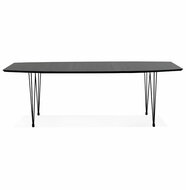 Maysun - Design Eettafel - STACY Zwart Uitschuifbaar