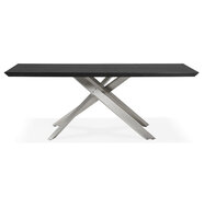 Maysun - Design Eettafel - ROXAN Zwart - Geborsteld 200x100cm