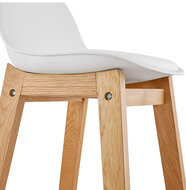 Maysun - Design Barkruk - ELISE MINI Wit - Naturel