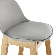 Maysun - Design Barkruk - ELISE Grijs - Naturel