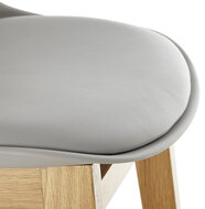 Maysun - Design Barkruk - ELISE Grijs - Naturel