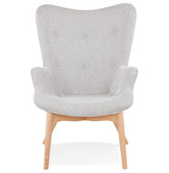 Maysun - Design Fauteuil- YOSHA Grijs - Naturel