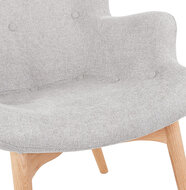 Maysun - Design Fauteuil- YOSHA Grijs - Naturel