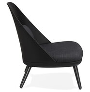 Maysun - Design Fauteuil- KAJAL Zwart - Donkergrijs