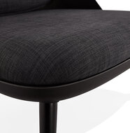 Maysun - Design Fauteuil- KAJAL Zwart - Donkergrijs