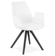 Maysun - Design Stoel - SKAH Wit - Zwart