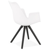 Maysun - Design Stoel - SKAH Wit - Zwart