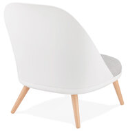 Maysun - Design Fauteuil - KAJAL Wit - LichtgrijsMaysun - Design Fauteuil - KAJAL Wit - Lichtgrijs