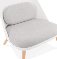 Maysun - Design Fauteuil - KAJAL Wit - Lichtgrijs