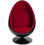 Maysun - Design Fauteuil - UFO Zwart - Rood