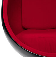 Maysun - Design Fauteuil - UFO Zwart - Rood