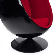 Maysun - Design Fauteuil - UFO Zwart - Rood