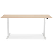 Maysun - Elektrisch Zit-Sta Bureau - DUNCAN Naturel - Wit 160x80cm