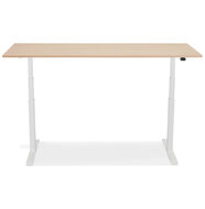 Maysun - Elektrisch Zit-Sta Bureau - DUNCAN Naturel - Wit 160x80cm