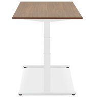 Maysun - Elektrisch Zit-Sta Bureau - DUNCAN Walnoot - Wit 160x80cm