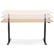 Maysun - Elektrisch Zit-Sta Bureau - DUNCAN Naturel - Zwart 160x80cm