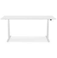 Maysun - Elektrisch Zit-Sta Bureau - DUNCAN Wit - Wit 160x80cm