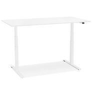 Maysun - Elektrisch Zit-Sta Bureau - DUNCAN Wit - Wit 140x70cm