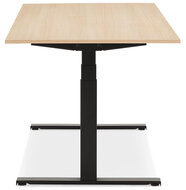 Maysun - Elektrisch Zit-Sta Bureau - DUNCAN Naturel - Zwart 140x70cm