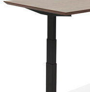 Maysun - Elektrisch Zit-Sta Bureau - COMFORT Walnoot - Zwart 180x90cm