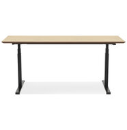 Maysun - Elektrisch Zit-Sta Bureau - COMFORT Naturel - Zwart 180x90cm