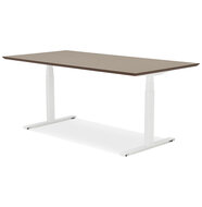 Maysun - Elektrisch Zit-Sta Bureau - COMFORT Walnoot - Wit 180x90cm