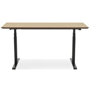 Maysun - Elektrisch Zit-Sta Bureau - COMFORT Naturel - Zwart 150x70cm