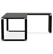 Maysun - Design Hoekbureau - LUX - Zwart Glas 200cm