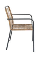 Maysun Gastro - Terrasstoel SAVANA - Metalen Frame Antraciet - Wicker - Naturel