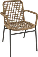 Maysun Gastro - Terrasstoel FIORI F - Aluminium Frame Antraciet - Wicker - Naturel