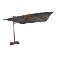 Outdoor Living - Zweefparasol VirgoFlex houtlook grijs  3x3mtr