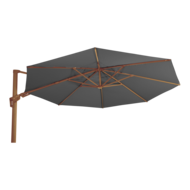 Outdoor Living - Zweefparasol VirgoFlex houtlook grijs &Oslash;3,5mtr