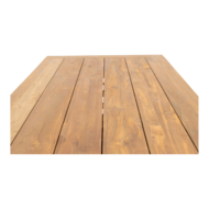 Outdoor Living - Tafel Taranto recycled teak met zwart stalen poot 240x100cm