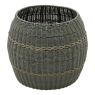 Outdoor Living - Poef Laos wicker groen &oslash;46x40cm