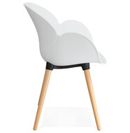 Witte stoel met Scandinavisch design PICATA&#039; met houten poten