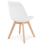 Scandinavische design stoel &#039;LINETTE&#039; van witte badstof