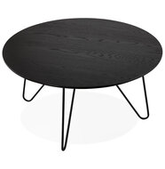 Zwarte design tafel &#039;PLUTO&#039; in industri&euml;le stijl