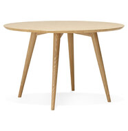 Naturel houten, ronde eettafel &#039;SWEDY&#039; in Scandinavische stijl - &Oslash; 120 cm