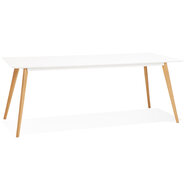 Witte design eettafel &#039;MADY&#039; in Scandinavische stijl - 200x90 cm