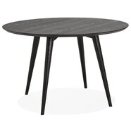 Ronde eettafel SWEDY&#039; van zwart hout - &Oslash; 120 cm