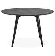 Ronde eettafel SWEDY&#039; van zwart hout - &Oslash; 120 cm