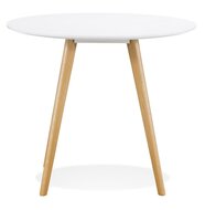 Witte ronde keukentafel &#039;MIDY&#039; in Scandinavische stijl - &oslash; 90 cm